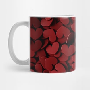 Red Heart Pattern Mug